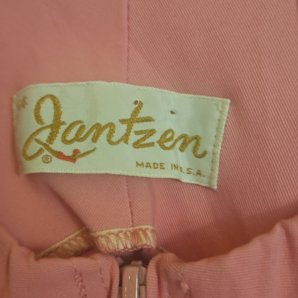 Vintage 1960s Jantzen Pink Swimsuit Pinup Style Sz 14 Womens - Picture 6 of 12